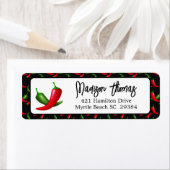 Chili Peppers retouradreslabel Etiket (Insitu)