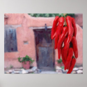 Chili Peppers Ristra Poster