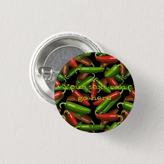Chili Peppers Ronde Button 3,2 Cm (Voorkant /achterkant)