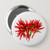 Chili peppers ronde button 4,0 cm (Voorkant /achterkant)