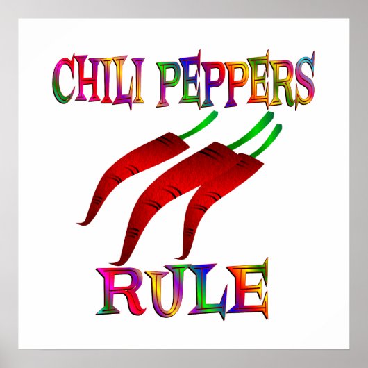 Chili Peppers Rule Poster (Voorkant)