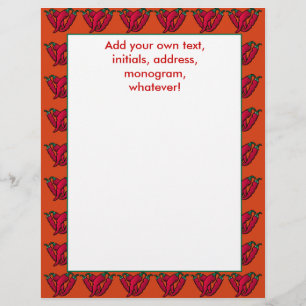 Chili Peppers Stationery of Letterhead Briefhoofd Ontwerp
