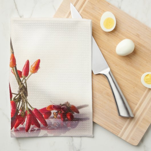 Chili Peppers Theedoek (Quarter Fold)