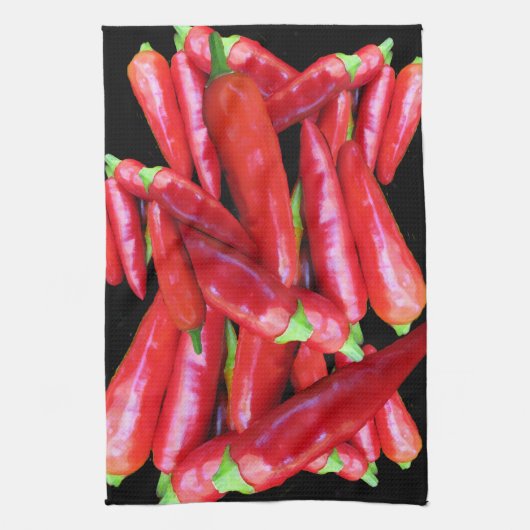 Chili Peppers Theedoek (Verticaal)