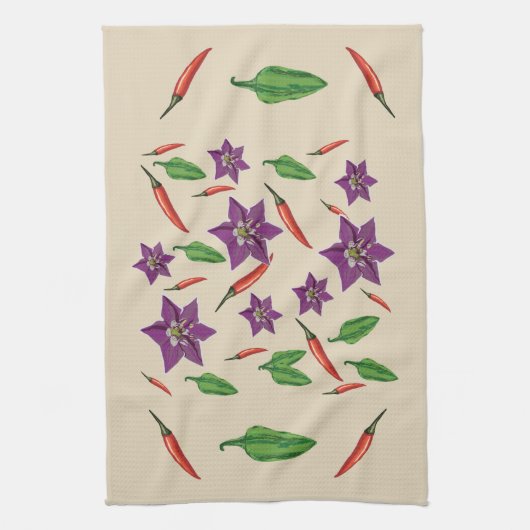 Chili Peppers Theedoek (Verticaal)