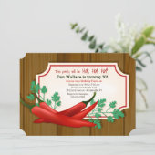 Chili Peppers uitnodiging (Staand voorkant)