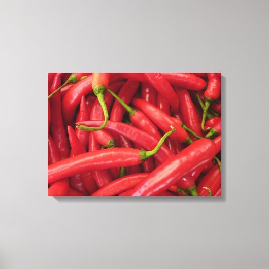 Chili Peppers Verpakt Canvas Afdruk (Voorkant)