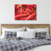 Chili Peppers Verpakt Canvas Afdruk (Insitu (Slaapkamer))