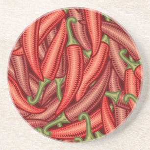 Chili Peppers Zandsteen Onderzetter