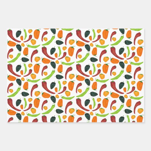 Chili Peppers Zuidwest Spicy Pepper Chili Cook Inpakpapier Vel (Voorkant)