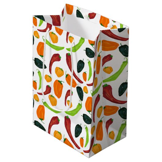 Chili Peppers Zuidwest Spicy Pepper Chili Cook Medium Cadeauzakje (Voorkant Gekanteld)