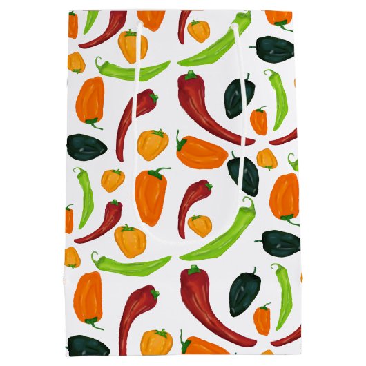 Chili Peppers Zuidwest Spicy Pepper Chili Cook Medium Cadeauzakje (Achterkant)