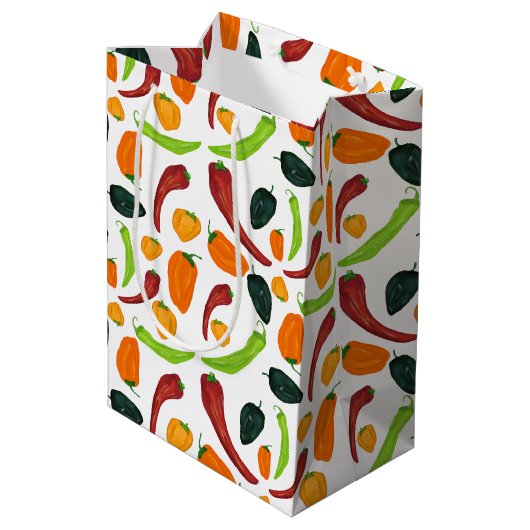 Chili Peppers Zuidwest Spicy Pepper Chili Cook Medium Cadeauzakje (Achterkant Gekanteld)