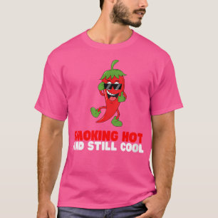 Chili pittige peper grappig roken heet en nog stee t-shirt