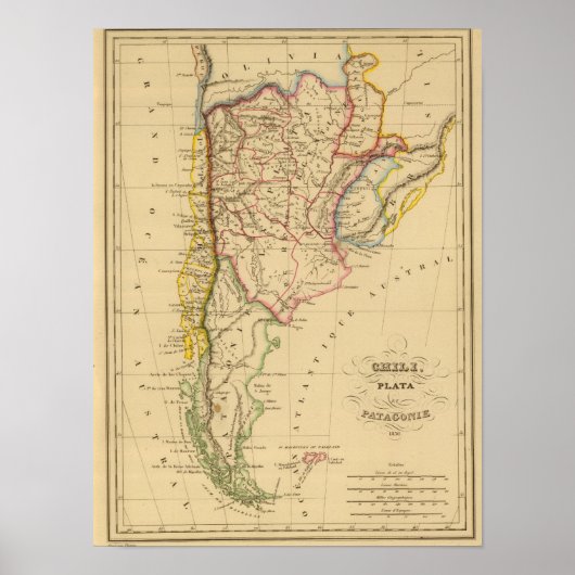 Chili, Plata en Patagonië Poster (Voorkant)