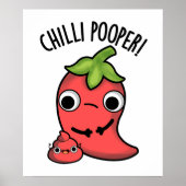 Chili Poooper Grappige Pepper Pun Poster (Voorkant)