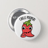 Chili Poooper Grappige Pepper Pun Ronde Button 5,7 Cm (Voorkant /achterkant)