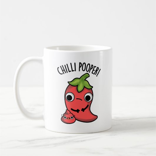 Chili Pooper Grappige Peper Pun Koffiemok (Links)
