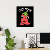 Chili Pooper Grappige Peper Pun Poster (Thuiskantoor)