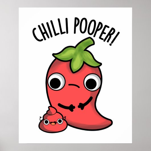 Chili Pooper Grappige Peper Pun Poster (Voorkant)