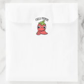 Chili Pooper Grappige Peper Pun Ronde Sticker (Tas)