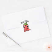 Chili Pooper Grappige Peper Pun Ronde Sticker (Envelop)