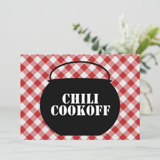 Chili Pot Silo, Red & White Checkast Cookoff Kaart (Staand voorkant)