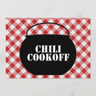 Chili Pot Silo, Red & White Checkast Cookoff Kaart