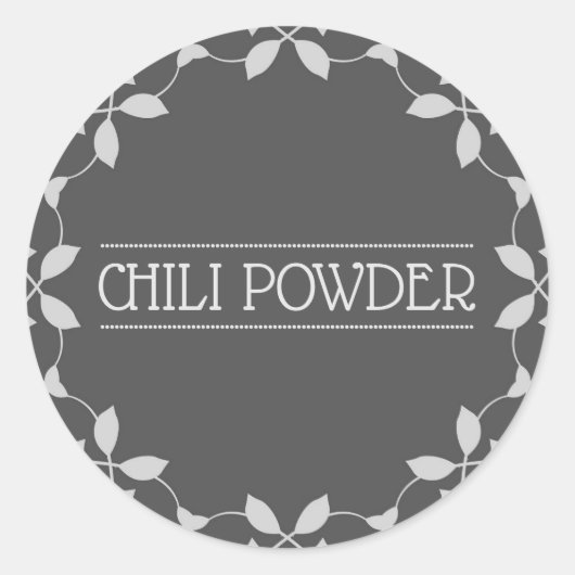 Chili Powder Spice Jar Label (Voorkant)