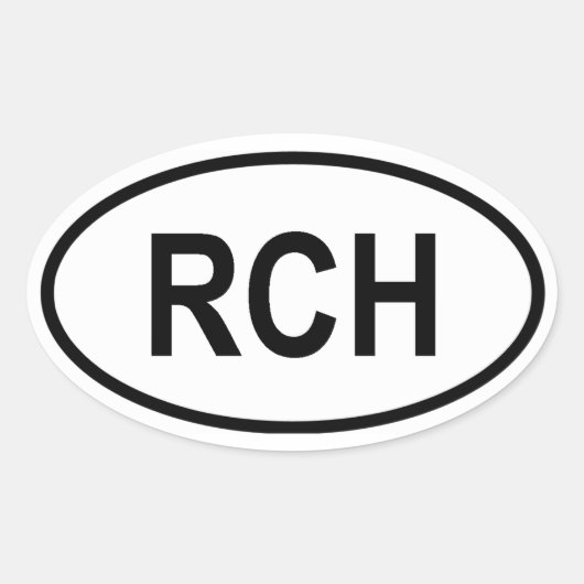 Chili "RCH" Ovale Sticker (Voorkant)