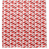 Chili Red Multi Kleurtinten, geometrische vormen Douchegordijn (Voorkant)