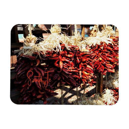 Chili Ristras Santa Fe New Mexico Magnet Magneet (Horizontaal)