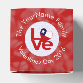 Chili Rode LOVE Vlag Gepersonaliseerd Bedankdoosjes (Bovenkant)