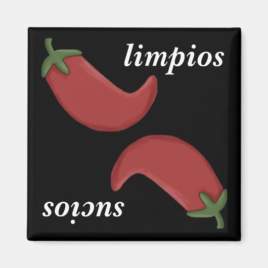 Chili Rojo Schattige Vaatwasser Magneet (Voorkant)