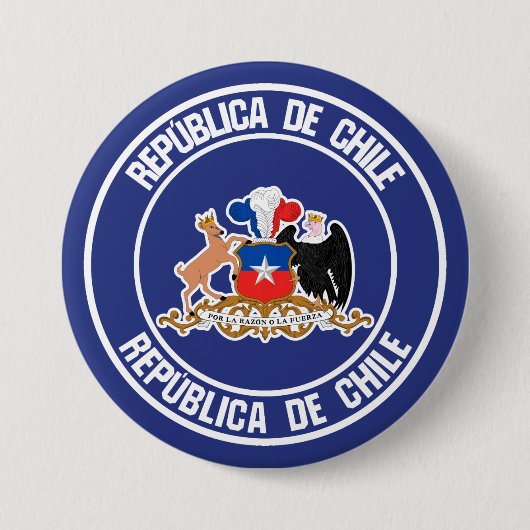 Chili Ronde Emblem Button 7,6 Cm (Voorkant)