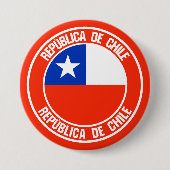 Chili Ronde Emblem Button 7,6 Cm (Voorkant)