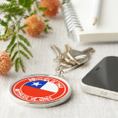 Chili Ronde Emblem Sleutelhanger (Zijkant)