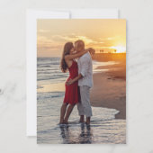 Chili rood eenvoudige moderne bruiloft opslaan van kaart (Achterkant)