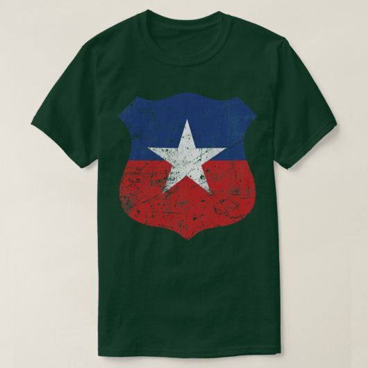 Chili Roundel Vlag Teken T-shirt (Design voorkant)