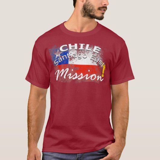 Chili Santiago East Mormon LDS Mission Gift T-shirt (Voorkant)
