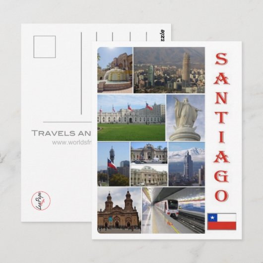 Chili - Santiago - Mozaïek - Briefkaart (Voorkant / Achterkant)