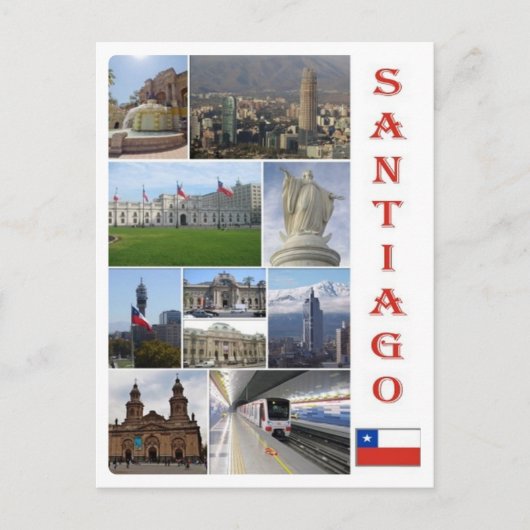Chili - Santiago - Mozaïek - Briefkaart (Voorkant)