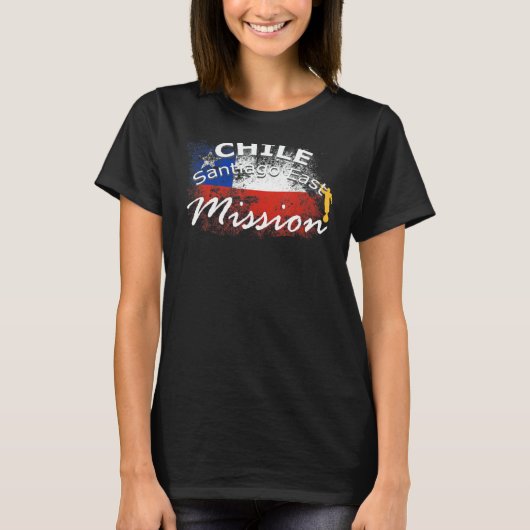 Chili Santiago Oost-Mormon LDS Missionaris T-shirt (Voorkant)
