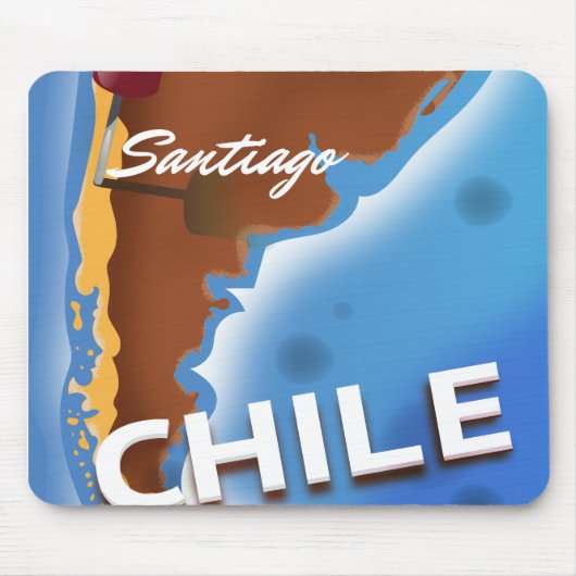 Chili Santiago Reisposter uit het verleden Muismat (Voorkant)