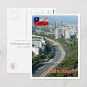 Chili - Santiago - Rio Mapocho - Briefkaart (Voorkant / Achterkant)