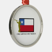 Chili Santiago West Mission LDS CTR Metalen Ornament (Rechts)