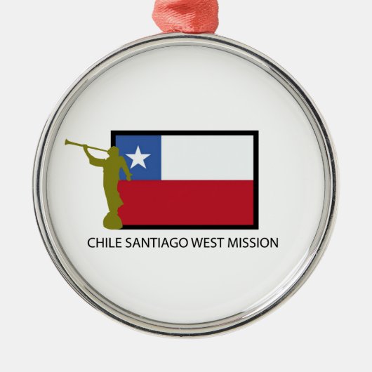 Chili Santiago West Mission LDS CTR Metalen Ornament (Voorkant)