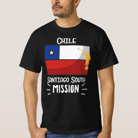 Chili Santiago Zuid-Mormon LDS-missie T-shirt (Voorkant)