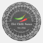 Chili Sauce | Land Oostenrijk Ronde Sticker (Voorkant)