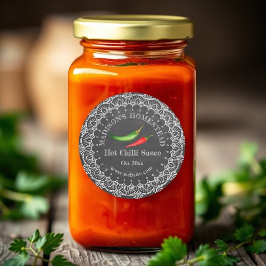 Chili Sauce | Land Oostenrijk Ronde Sticker